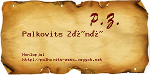 Palkovits Zénó névjegykártya